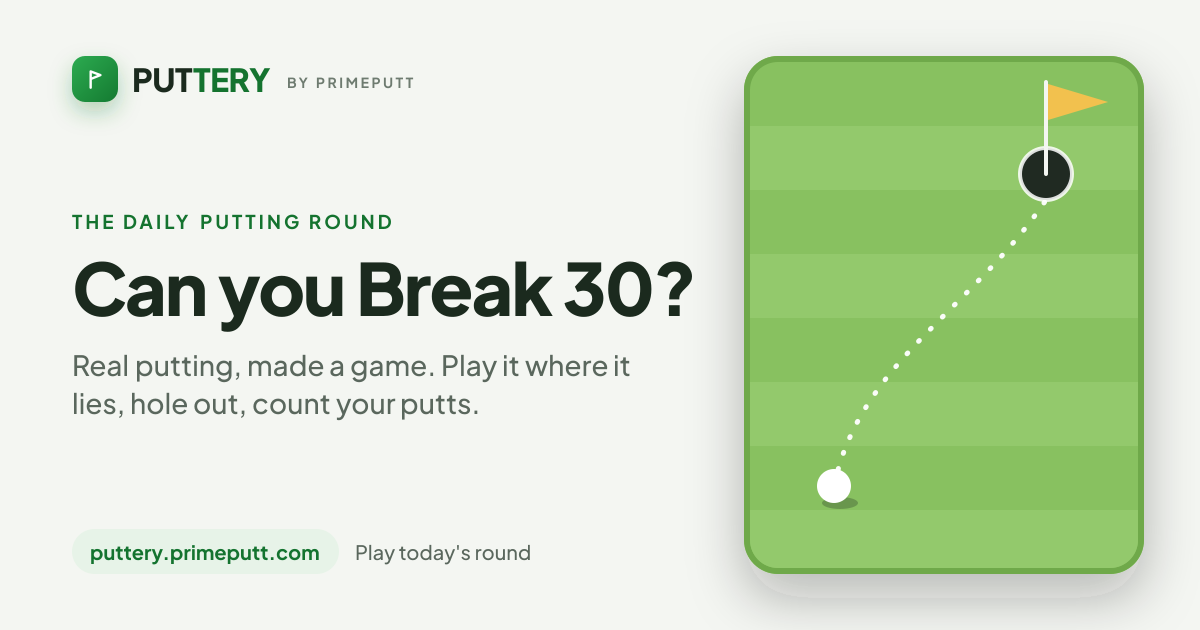 Puttery browser golf putting practice game — app preview